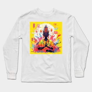 Mystical Doodle Meditator Long Sleeve T-Shirt